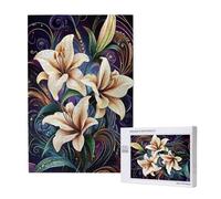 Puzzle Lis 1000 Pièces Adultes, Puzzles Classiques Art Rêve avec Boîte d'emballage et Photos de Référence, Relaxation/Soulagement du Stress/Jeux Amusants, DIY Creatif Cadeau pour Femme 2T-1434