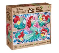 Puzzle - LISCIANIGIOCHI - ECO-PUZZLE 60 PCS DOUBLE FACE - Écologique - Activité coloriage - 4 ans et plus