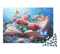 Puzzle Livre 52x38cm 1000p Papier recyclé pour Adultes Rose Défi Impossible Difficile Jeu éducatif Détente Cadeaux pour Femmes