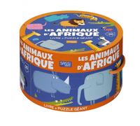 Puzzle & livre - les animaux d'afrique