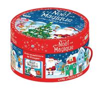 Puzzle & livre - noël magique rouge TU