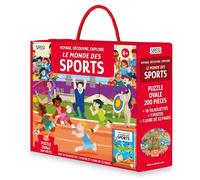 Puzzle & livre - voyage découvre explore : le monde des sports - édition jeux olympiques 2024 à paris rouge TU