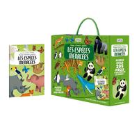 Puzzle & livre - voyagez découvrez explorez les espèces menacées vert TU