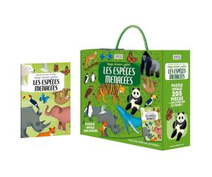 Puzzle & Livre - Voyagez Découvrez Explorez Les Espèces Menacées Vert TU