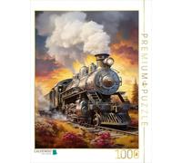 Puzzle · Locomotives Steampunk | En roulant à travers un paysage charmant · 1000 pièces · Format assemblé 64 × 48 cm · CALVENDO Puzzle
