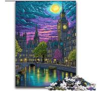 Puzzle Londres la Nuit 2000 pièces pour Adolescents, à Assembler soi-même, à Offrir en Cadeau à Toute la Famille, de 14 à 18 Ans (70x100cm)
