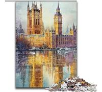 Puzzle Londres Paris Big Ben 1000 pièces pour Adultes et Adolescents, Jeu Stimulant, Chaque pièce est Unique - Jeu Familial Stimulant (50x75cm)