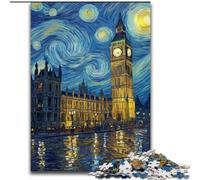 Puzzle Londres sous Le Ciel Nocturne 1000 pièces pour Adultes et Adolescents, à partir de 14 Ans, décoration Murale, Cadeau d'anniversaire et Cadeau Unique (26x38cm)