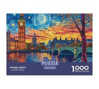 Puzzle LondresTower Bridge 1000 Pièces pour Adultes - Puzzle Difficile Et Stimulant sur Le Thème De Bell Tower - Parfait pour Les Amateurs De Puzzles, Cadeau Stimulant 70x50cm/1000pcs