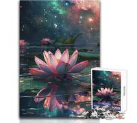 Puzzle Lotus Neon Magic 1000 pièces pour Adolescents:Un Jeu d'apprentissage ludique et Stimulant, idéal comme Cadeau de Noël ou d'anniversaire Dimensions:38x52cm