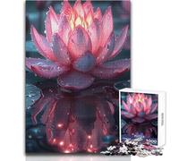 Puzzle Lotus Neon Magic 1000 pièces pour Adolescents:Un Jeu d'apprentissage ludique et Stimulant, idéal comme Cadeau de Noël ou d'anniversaire Dimensions:50x75cm