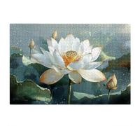 Puzzle Lotus, Puzzle 3000 Pièces Adultes, Puzzles 3000 Pièces Fleurs, Puzzles Bois de Qualité Supérieure avec Une Boîte d'emballage Exquise, pour Décoration Murale, Cadeau Femme, Cadeau Homme, -4400