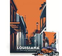 Puzzle Louisiane Quartier Français pour Adolescents 1000 pièces Exercice de logique Évasion sereine Bords Nets Joli Cadeau (38x52cm)