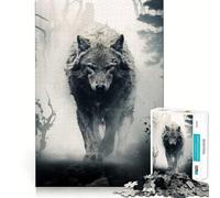 Puzzle Loup 1000 Pièces Jeu Cognitif Amusant Structure à Emboîtement Précise Activité de Renforcement des Liens Sociaux (50x75cm)