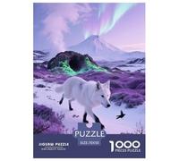 Puzzle Loup 1000 Pièces pour Adultes Et Enfants, Jeu ÉduChatif, Puzzles Aurore Volcanique, DécoRation Intérieure, Cadeau Anniversaire 70x50cm/1000pcs