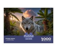 Puzzle Loup 1000 Pièces pour Adultes Et Enfants, Jeu en Famille, Jeu ÉduChatif, Puzzles Vallée Jungle, Décoration Intérieure, Cadeau Anniversaire 52x38cm/1000pcs