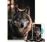 Puzzle Loup à la lumière Naturelle pour Adultes,1000 pièces,Jeu Stimulant l'esprit,pièces précises et sans Couture,activité relaxante à Faire en Groupe à l'intérieur (38x26cm)