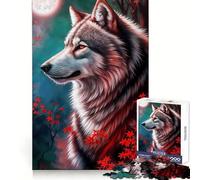 Puzzle Loup Alpha Mythique 1000 Pièces pour Adultes Concentration, Capacité, Exploration, Assemblage, Cadeau Significatif (38x52cm)