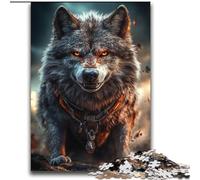 Puzzle Loup au Coucher du Soleil 2000 pièces pour Adultes et Adolescents, stimule Le Cerveau, Jouets addictifs pour cultiver la Patience, Jeu de défi Unique (70x100cm)