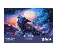 Puzzle Loup Composé De 1000 Pièces pour Adultes,Coloré de Fantasy Cosmic Un Jeu De Dexérité Très Difficile Puzzle Éducatif Aux Défis 70x50cm/1000pcs