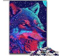 Puzzle Loup dans la Lune 2000 pièces, pour Les 14 Ans et Plus, décoration Murale, Cadeaux Uniques pour Anniversaire et Noël 70x100cm