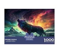 Puzzle Loup De 1000 Pièces pour Adultes,Cosmique de Fantasy Un Jeu De Dexérité Très Difficile Puzzle Éducatif Et Stimulant Un Jeu Cadeau Original 38x26cm/1000pcs