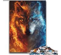 Puzzle Loup de Glace et de Feu pour Ados, 2000 pièces, Jeux de Relaxation, Amour Entre Couples, à partir de 14 Ans (70x100cm)