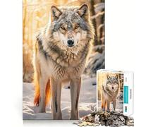 Puzzle Loup des Neiges 1000 pièces pour Adultes, Jeu intellectuel, détente et Calme, découpe précise, Cadeau de Noël (38x26cm)