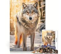 Puzzle Loup des neiges pour Adultes, 1000 pièces, Jeu Intelligent, Calme et apaisant, Motif Assembler, (50x75cm)