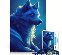 Puzzle Loup d'hiver pour Adultes,1000 pièces,Jeu Stimulant l'esprit,pièces précises et sans Couture,activité relaxante à Faire en Groupe à l'intérieur (50x75cm)