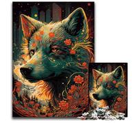 Puzzle Loup d'un Autre Monde pour Adultes 1000 pièces en Bois, défi cérébral, pour Les Adolescents et décoration d'intérieur 50x75cm/19,68x29,52 Pouces