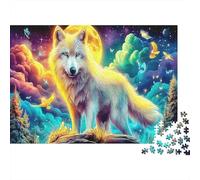 Puzzle Loup Fantastique 1000 Pièces pour Adultes Carton Épais Jeu Éducatif Art Mural Relaxant 70x50cm/1000pcs