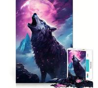 Puzzle Loup Fantastique pour Adultes 1000 Pièces Jeu de Réflexion et d'Aptitude Découpe de Haute Précision Défi Divertissant pour Les Temps Passants (38x26cm)