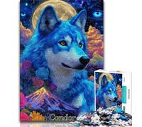 Puzzle Loup Fleur pour Adolescents 2000 pièces, Jeu de Jouets, Chaque pièce est Unique - Jeu Familial Stimulant et Amusant 70x100cm