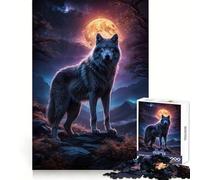 Puzzle Loup-Garou 1000 pièces pour Adolescents Développe la logique, Passe-Temps agréable, Assemblage précis, Cadeau de Noël idéal (38x26cm)