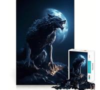 Puzzle Loup-Garou 1000 pièces pour Adultes, Jeu de logique Puissant, Anti-anxiété, Bords Transparents, pour Les fêtes 50x75cm