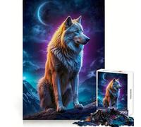 Puzzle Loup-Garou Paysage 1000 Pièces Adultes Cadeau Détente et Stimulation Mentale Verrouillage Sécurisé Idée Cadeau Noël (38x52cm)