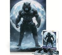 Puzzle Loup-Garou sous la Pleine Lune pour Adolescents, 1000 pièces, stimule la mémoire, Divertissement Occasionnel, découpe de qualité, Cadeau d'anniversaire (38x26cm)