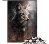 Puzzle Loup Gris 1000 pièces pour Adultes, Casse-tête Stimulant pour Adolescents, idéal pour la décoration intérieure ou comme Cadeau 50x75cm
