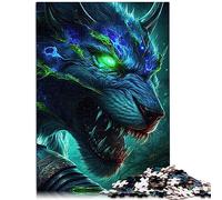 Puzzle Loup Guerrier Cosmique 1000 Pièces pour Adultes et Enfants à partir de 12 Ans - Puzzle en Bois Anti-Stress - Taille : 50x75 cm