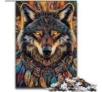 Puzzle Loup Indien 1000 pièces pour Adultes, Jeu Familial Anti-Stress, défi Difficile, Superbes Cadeaux et Jouets (50x75cm)