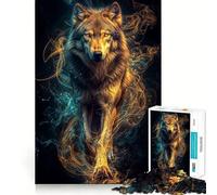 Puzzle Loup Mystique pour Adolescents 1000 Pièces Développement de la Mémoire Design Calme et Détente Cadeau Classique (50x75cm)