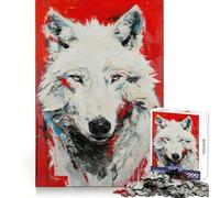 Puzzle Loup Ombre des Neiges 1000 Pièces Adultes Jeu de Réflexion Image Douce et Détendue Cadeau Joli (38x26cm)