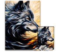 Puzzle Loup pour Adultes 1000 pièces, Jeu de réflexion pour Adolescents et Interaction familiale 26x38cm/10,23x14,96 Pouces