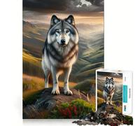 Puzzle Loup Puissant pour Adolescents 1000 Pièces Améliore la Mémorisation Amusant et Calme Bords Précis Cadeau Artistique 38x52cm