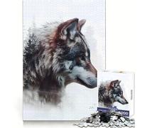 Puzzle Loup Rôdeur Silencieux pour Adolescents 1000 Pièces Détente et Concentration Idéal pour se Relaxer Cadeau Parfait (38x52cm)
