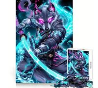 Puzzle Loup Samouraï Guerrier pour Adolescents 1000 Pièces Exercice de Logique Temps de Détente Calme Bords Nets (38x26cm)