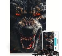 Puzzle Loup Sauvage 1000 Pièces pour Adultes Jeu de Mémoire Stimulant Qualité Professionnelle Activité de Découpe Réconfortante à Partager (38x52cm)