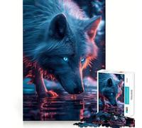 Puzzle Loup Sauvage pour Adultes 1000 Pièces Jeu de Réflexion et d'Aptitude Découpe de Haute Précision Défi Divertissant pour Les Temps Libres (38x52cm)