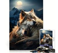 Puzzle Loups Amoureux pour Adultes, 1000 pièces, pour Une réflexion créative, Un Moment de détente et de Plaisir, Bords précis, Une idée Cadeau Originale pour Noël (50x75cm)